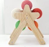 Solid Wood Standing Cat Catching Ball