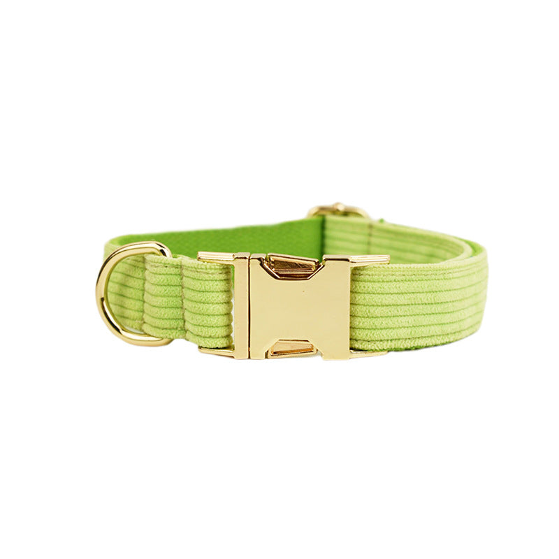 corduroy series pet dog collar adjust