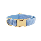 corduroy series pet dog collar adjust