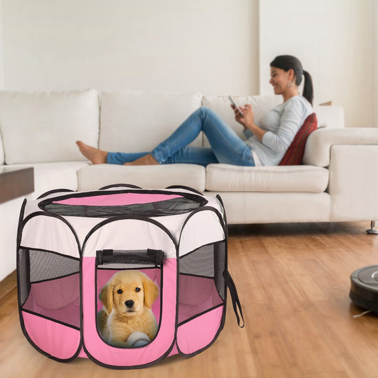 portable foldable pet tent exercise