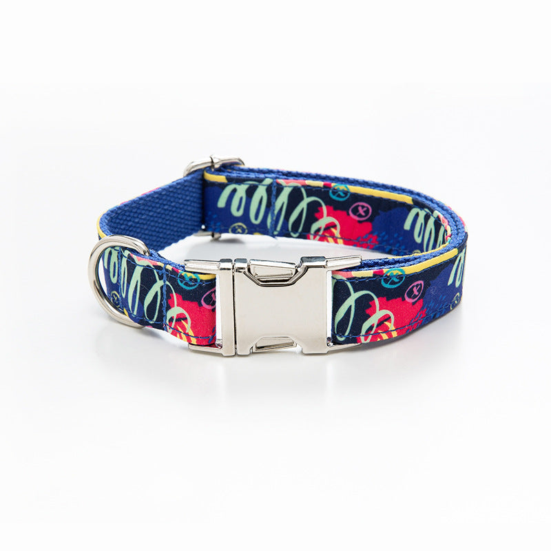 dog collar pet leash dog bow set 