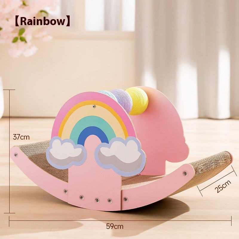 Toy Rainbow Cat Scratch Board Wear