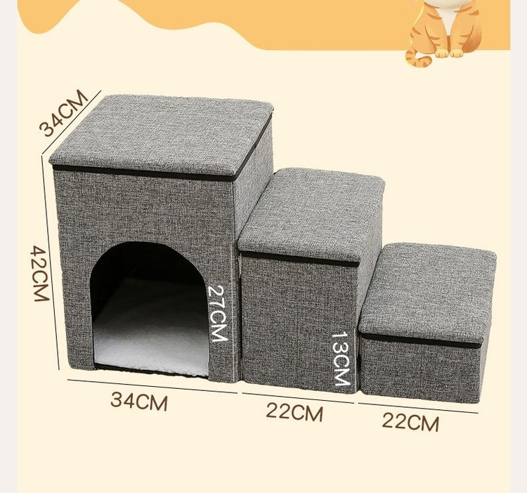 pet ladder dogs and cats step foldable