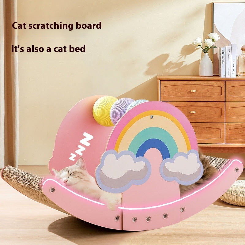 Toy Rainbow Cat Scratch Board Wear