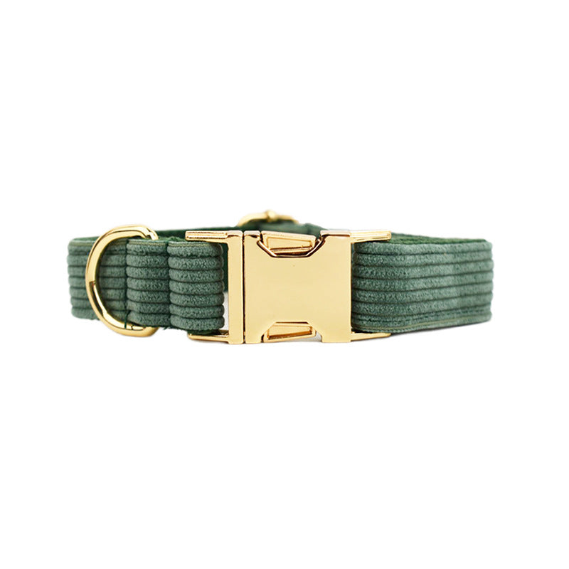 corduroy series pet dog collar adjust