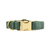 corduroy series pet dog collar adjust