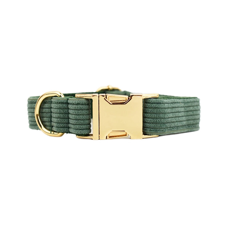 corduroy series pet dog collar adjust