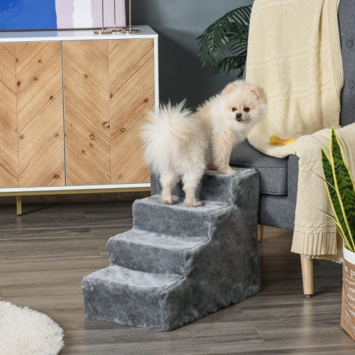 PawHut Four-Step Dog Stairs With