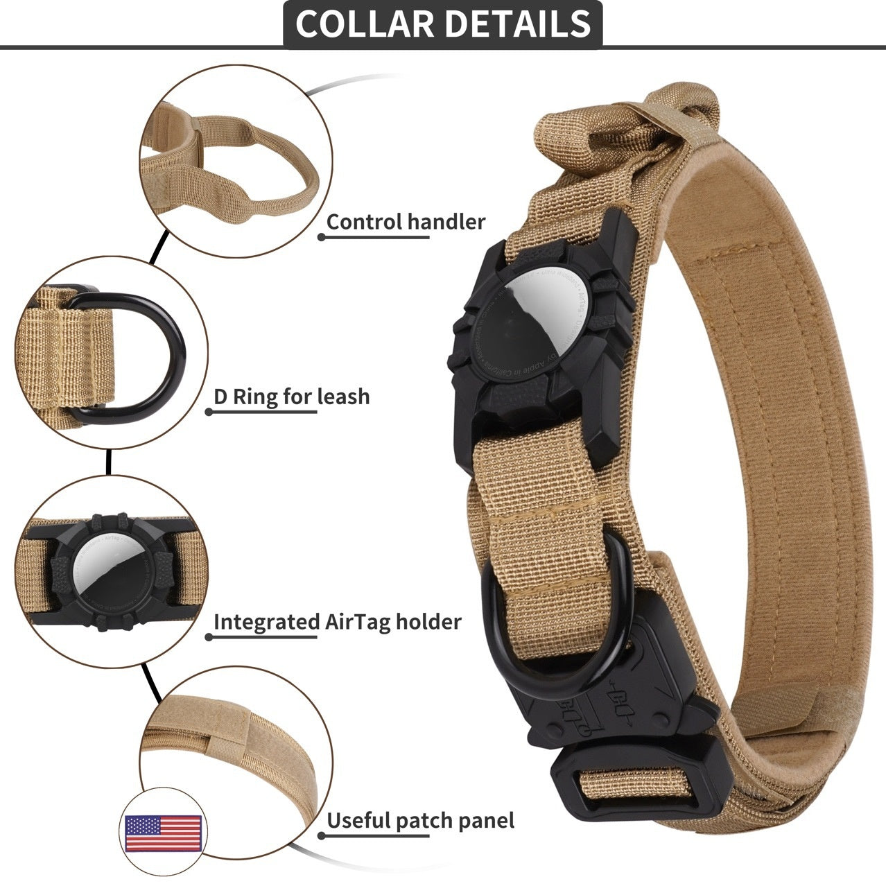 waterproof dog collar airtag protective