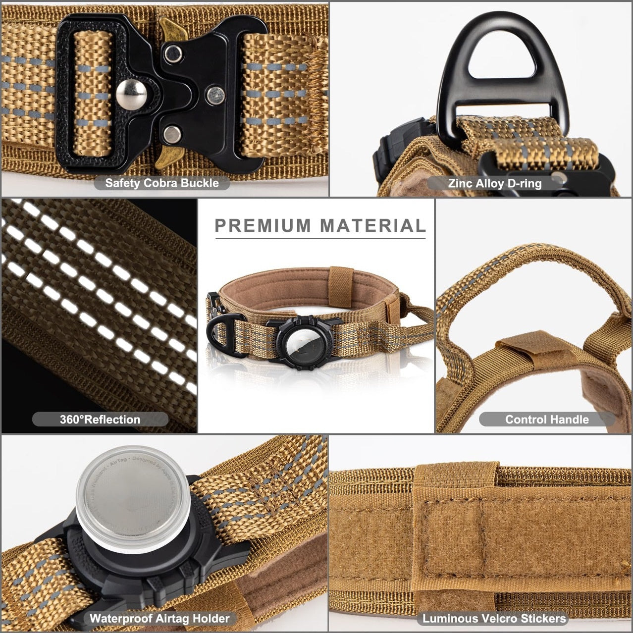 waterproof dog collar airtag protective