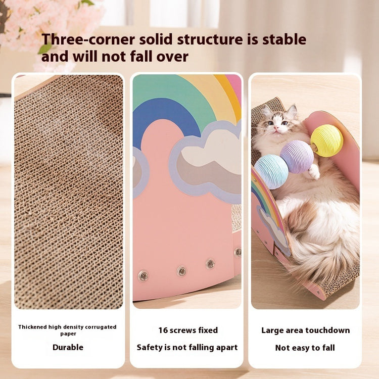 Toy Rainbow Cat Scratch Board Wear