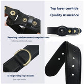 new genuine leather pet collar durable 