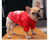 net red dog clothes pet hair proof warm