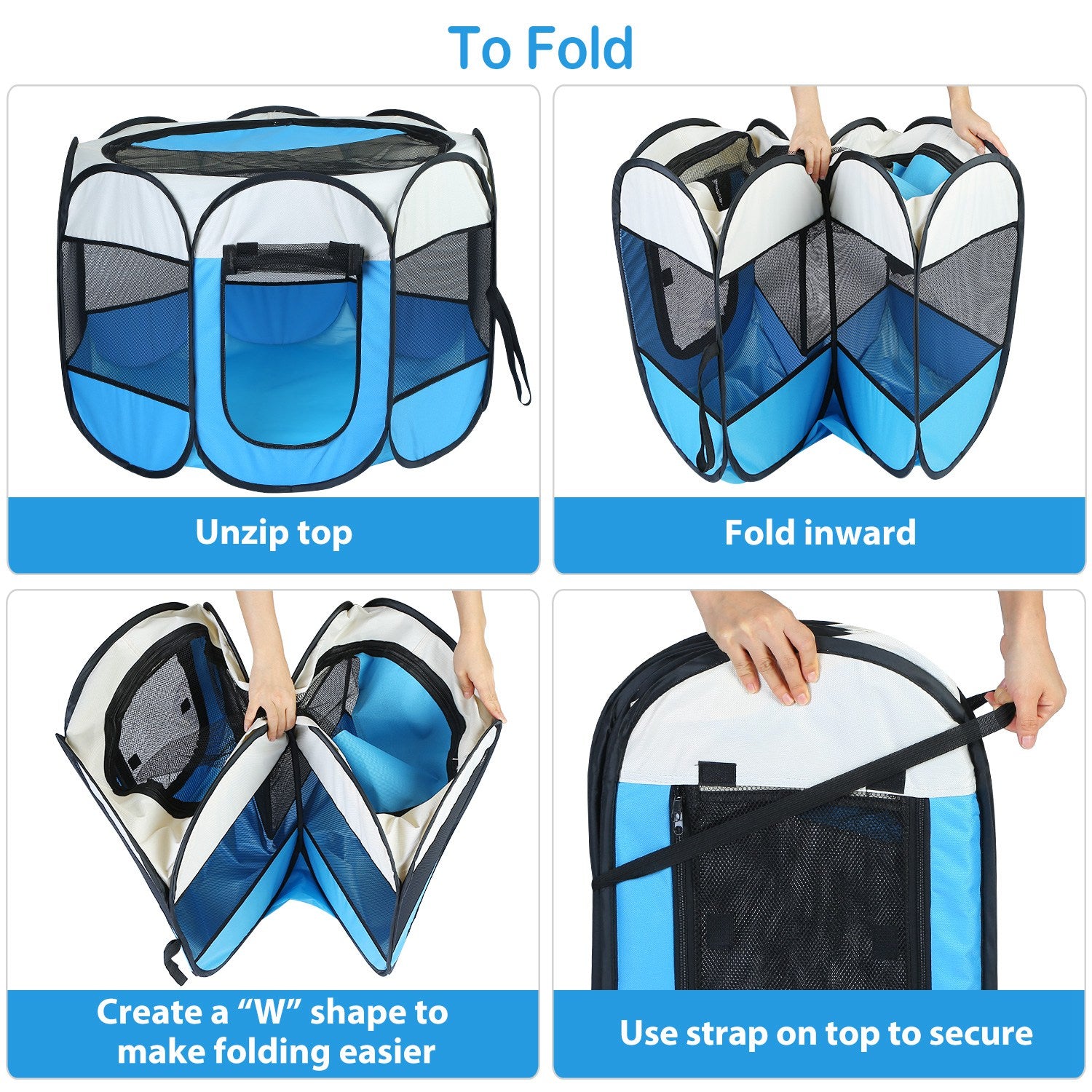 portable foldable pet tent exercise
