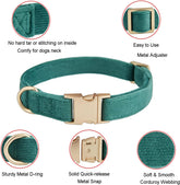 Ultra-Soft Dog Collar Natural Cotton Corduroy