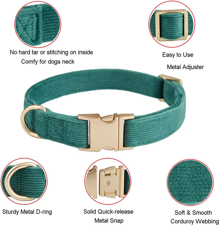 Ultra-Soft Dog Collar Natural Cotton Corduroy
