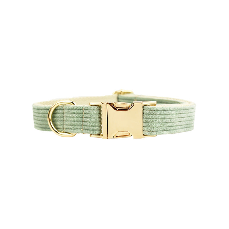 corduroy series pet dog collar adjust