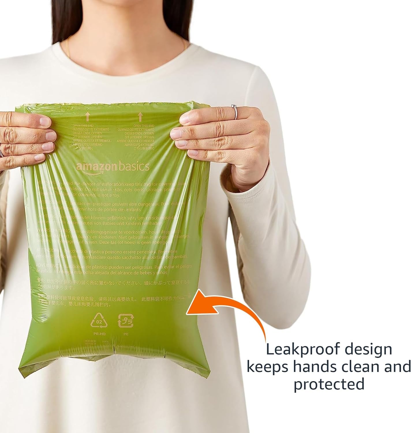 Dog Poop Bags with Dispenser and Leash Clip