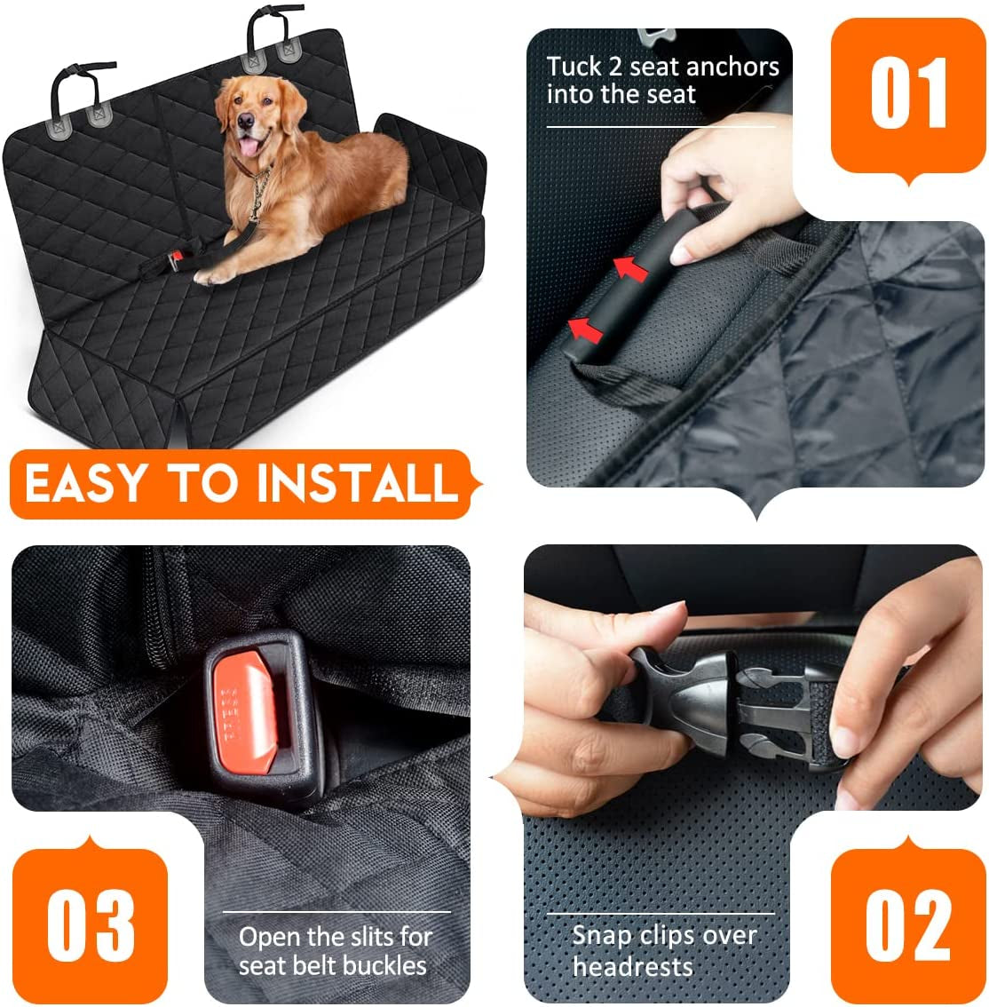 Waterproof Non Slip Dog Car Back Seat