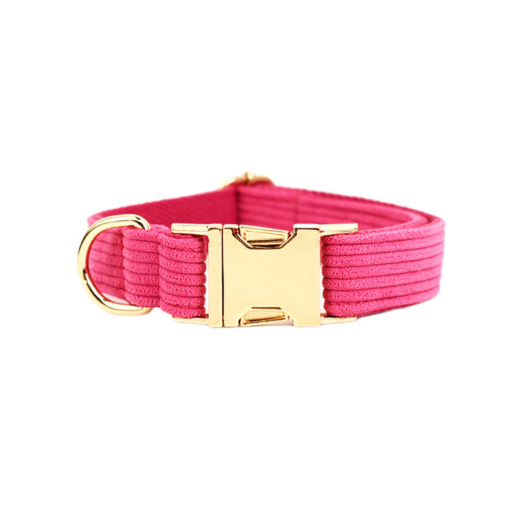 corduroy series pet dog collar adjust