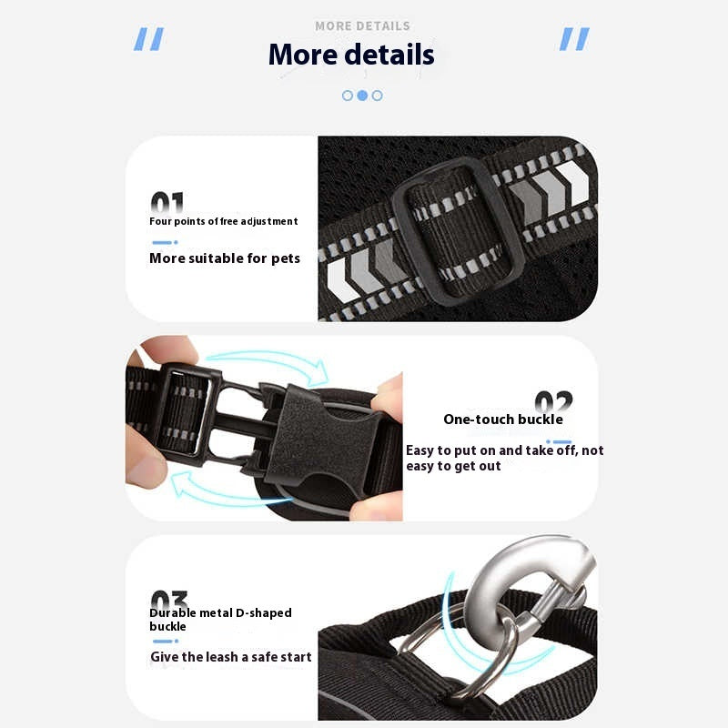 dog breast strap vest explosion proof