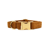 corduroy series pet dog collar adjust