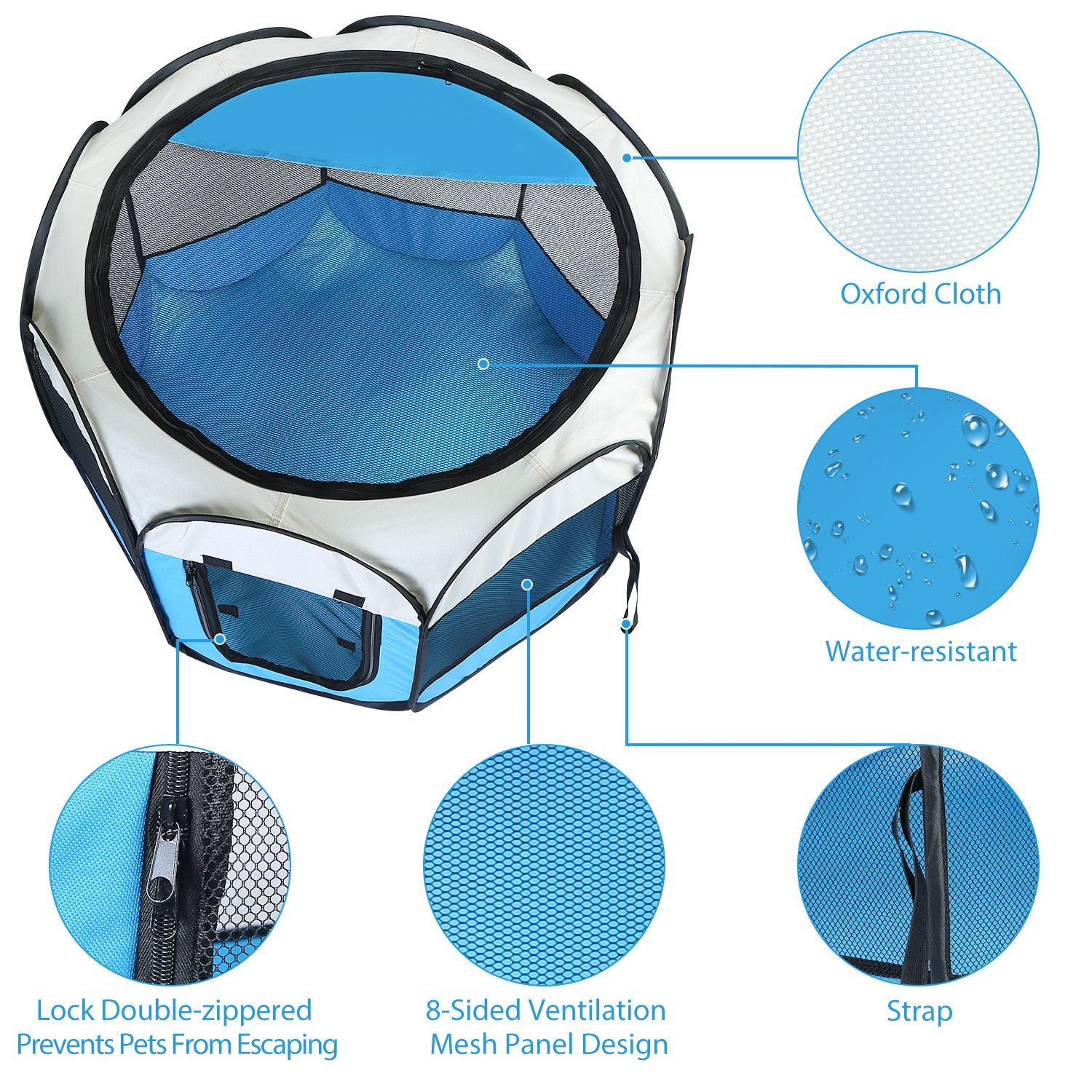 portable foldable pet tent exercise