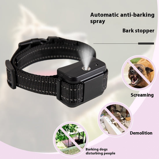 automatic bark stopper dog intelligent training spray collar humane pet control device