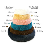 40-90Cm round Pet Bed for Large Dog Bed Super Soft Cat Bed Long Plush Dog House for Medium Dog House Winter Warm Sleeping