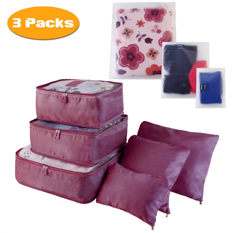 9pcs clothes storage bags water resistant